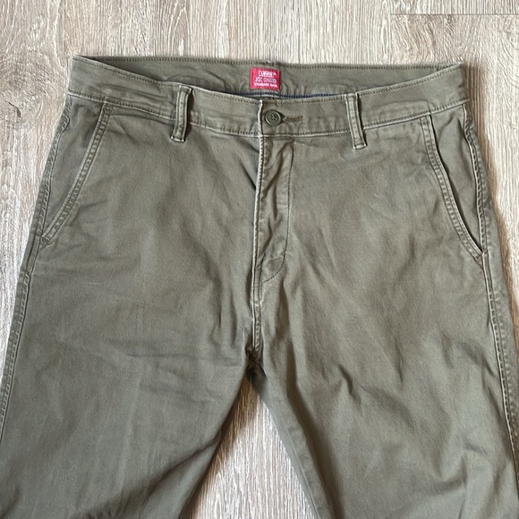 Levis XX Chino Pants Mens 33 x 32 Green Double Stitch Mid Rise standard taper - Picture 4 of 9